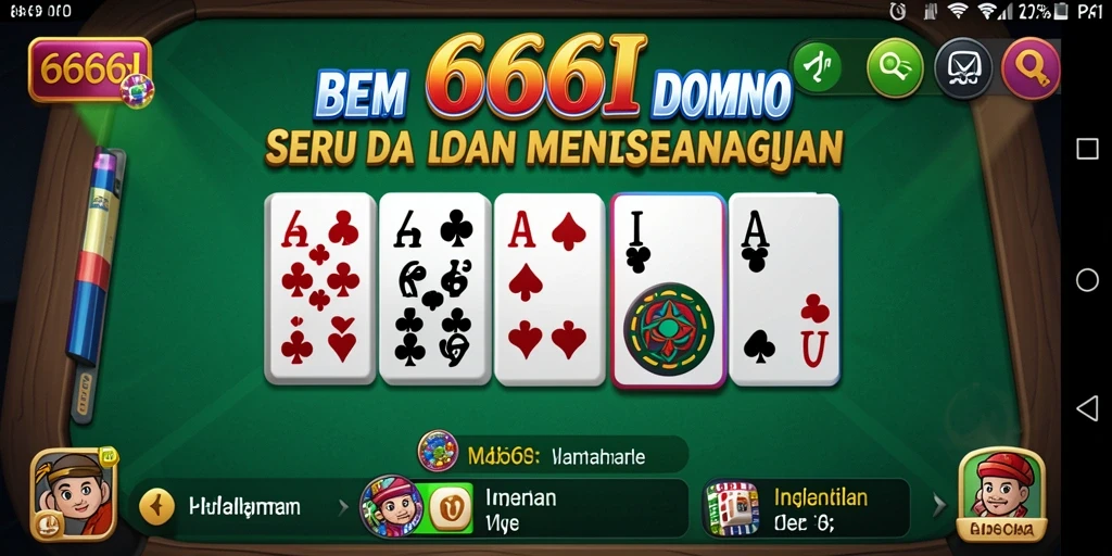 Tampilan gameplay menarik dari 666I, permainan domino yang seru.