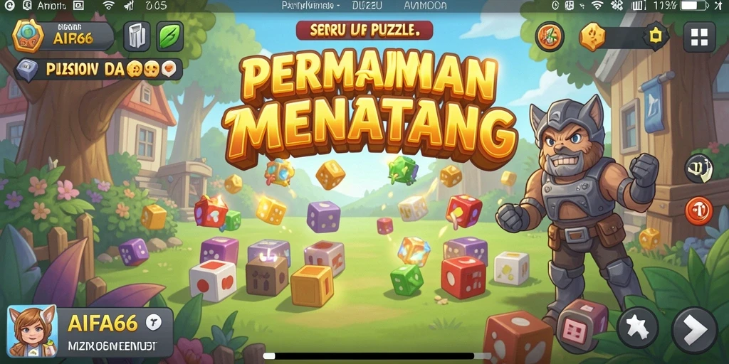 Screenshot gameplay AIFA66 yang menampilkan tantangan puzzle.