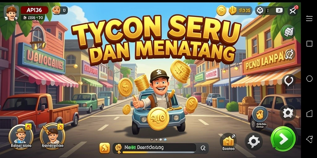 Tampilan gameplay seru dari API36 dengan elemen Tycoon yang menarik.