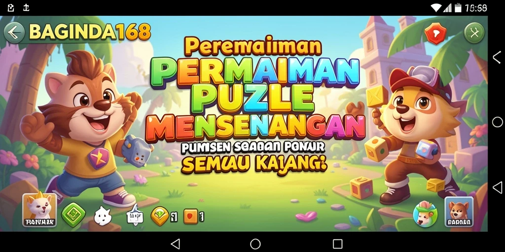 Tampilan gameplay menarik dari BAGINDA168 saat menyelesaikan teka-teki.