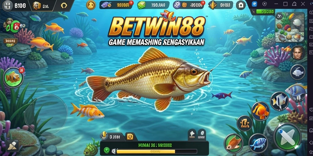 Tampilan gameplay menarik di BETWIN88 dengan aksi memancing seru.