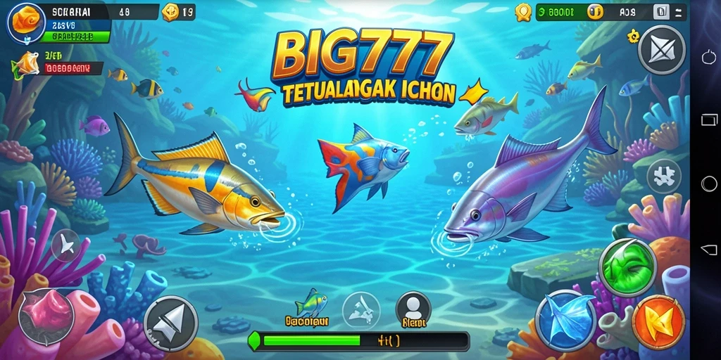 Tampilan gameplay menembak ikan yang seru dan menarik.