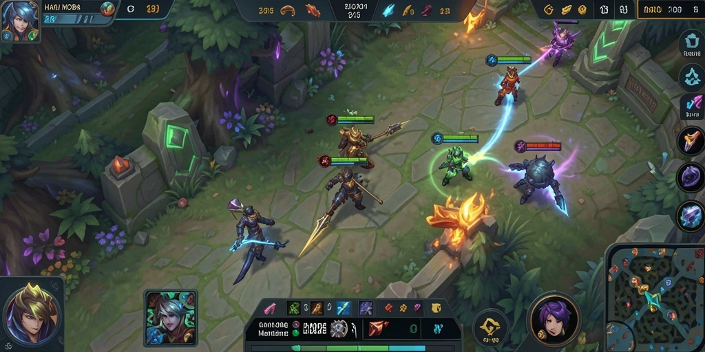 Tangkapan layar gameplay seru di HAO788 dengan aksi MOBA yang mendebarkan.