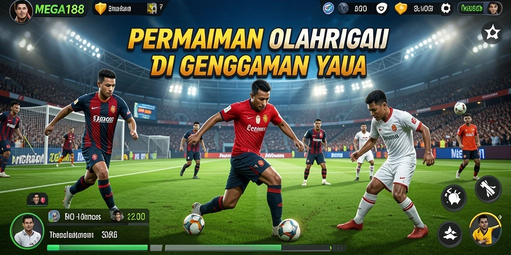 Tampilan gameplay seru MEGA188 dengan aksi olahraga mendebarkan.