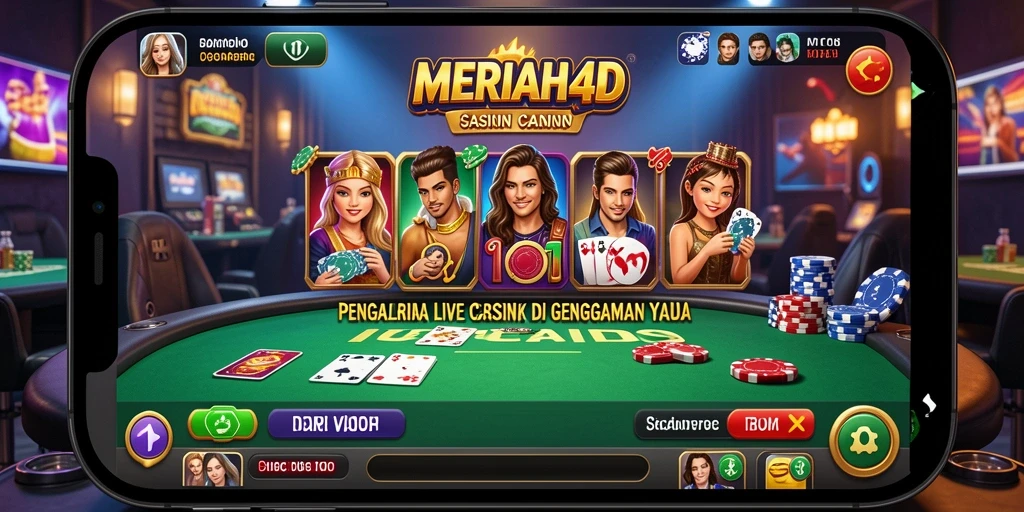 Tampilan gameplay Live Casino yang menarik di MERIAH4D.
