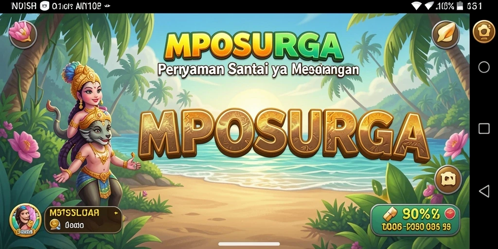 Screenshot utama MPOSURGA menampilkan gameplay santai yang menarik.