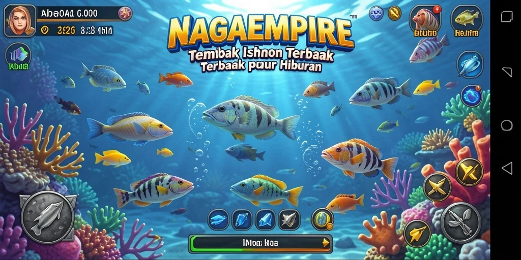 Tangkapan ikan seru dalam permainan NAGAEMPIRE.