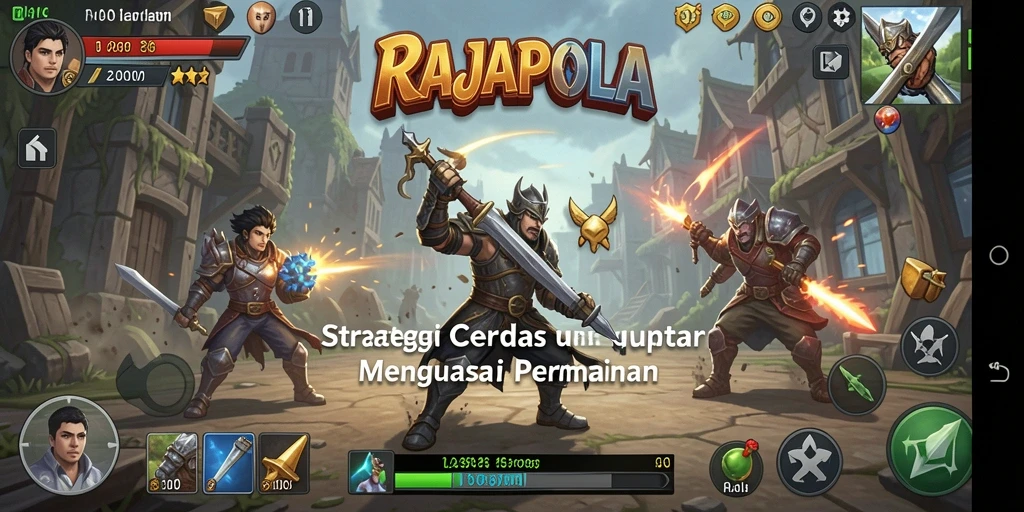 Tampilan gameplay RAJAPOLA menunjukkan aksi strategi yang mendebarkan.