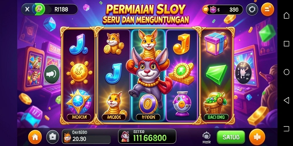 Tampilan gameplay Slot RI188 yang mengasyikkan dan penuh warna.